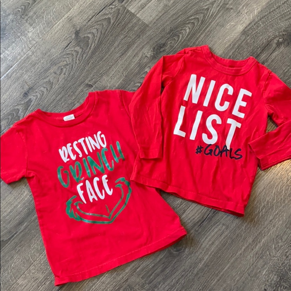 Two Christmas shirts